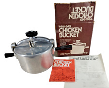 Wear-Ever Chicken Bucket 4qt. 1-NO. 90014 Early Vintage w/ Manual, Box, Handles picture