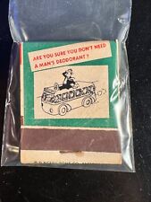 MATCHBOOK - MENNEN FOR MEN - SURE YOU DON'T NEED A MAN'S DEDODORANT? - UNSTRUCK picture