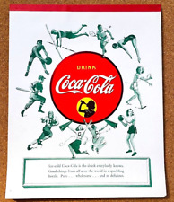 COCA-COLA 1950's Vintage Paper Notepad Still New Unused Complete NOS Coke Soda picture