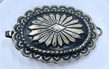 Nice Old Pawn Navajo JP Heavy Sterling Silver Belt Buckle Piece (662) picture