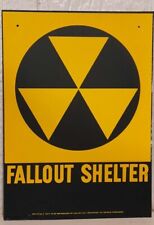 Vtg Original 1950s-60s Fallout Shelter Sign Department of Defense New old Stock picture