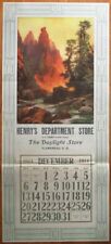 Flandreay, SD 1914 Advertising Calendar/21x47 Poster: 'Henry's Department Store' picture