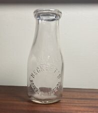 RARE 1 Pint Milk Bottle HECKERT’S Farm Bakerstown PA Antique Pennsylvania NICE picture