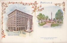 Baltimore Maryland Equitable Building Vintage Pioneer Souvenir-Card ca 1900 picture