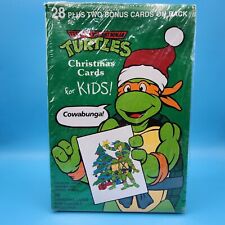 Vintage Teenage Mutant Ninja Turtles Christmas Cards 1990 30 Cards & Envelopes  picture