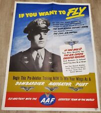 Original World War 2 Poster USAAF Recruitment Propaganda Poster Army Air Corps picture