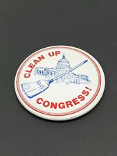 Vintage Clean Up Congress Campaign Button - Clean the Swamp                     picture