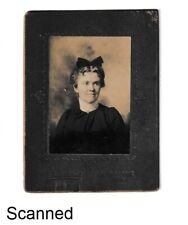 Cabinet Card Real Photo Victorian Lady w/ Bow by Louis A Blaul Philadelpia PA picture