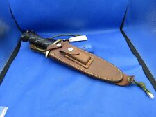 RANDALL MADE #14 FIGHTER VINTAGE ROUGHBACK SHEATH BLACK FINGER GROOVE MICARTA picture