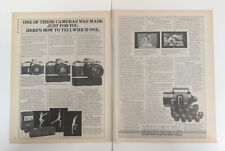 1978 Minolta 110 Zoom SLR Camera Print Ad Advertisement Original Vintage 2 Page picture