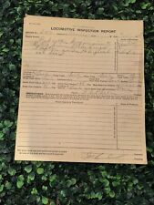 1948 Burlington Lines Locomotive Inspection Report picture