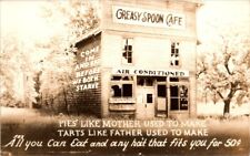 Vintage RPPC Postcard Greasy Spoon Cafe Air Conditioned Pies and Tarts     12275 picture