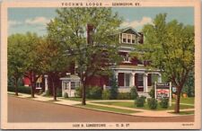 Winchester, Kentucky Postcard YOCUM'S LODGE Boarding House / Hotel Linen c1941 picture