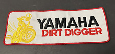 Vintage Yamaha  Dirt Digger Motocross Dirt Bike Rider Sew On Patch Large 10