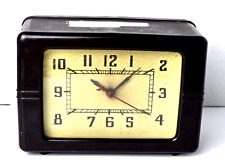 Vintage Lackner Art Deco Bakelite Table Top Electric Clock Working picture
