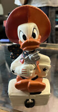 VTG Knickerbocker Walt Disney Donald Duck Cowboy Western Sheriff Coin Bank 9