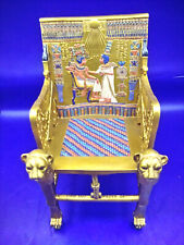2001 Resin King Tut Egyptian Pharaoh Golden Throne Chair Museum Replica Veronese picture
