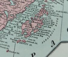 Vintage 1901 DISTRICT of ALASKA Map 22