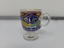 ANTIQUE FRITZ HECKERT JODHPUR ENAMELED GLASS  SMALL CORDIAL  picture