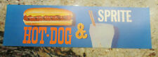 Vintage ENJOY Sprite Soda Hot Dog Sign Tranparent transparency Advertisement Nos picture