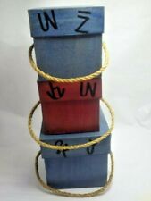 Vintage Western Nesting Boxes Red Blue Branding Iron Design Lot 3 picture