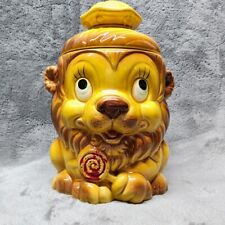 Vintage Lion King Cookie Jar, Red Lollipop Crown Japan picture