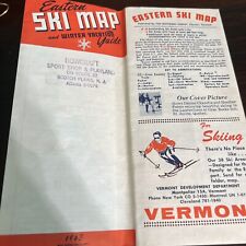 Vintage 1963 EASTERN SKI MAP & WINTER VACATION GUIDE picture
