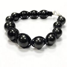 Shungite Bracelet Oriental classic beads 12-10-8mm EMF protection picture