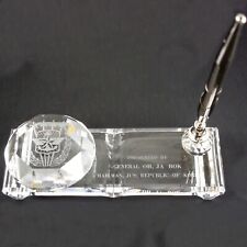 Korean General To US Navy Admiral James A. Lyons Jr. AWARD - Chrome Pen, Crystal picture