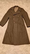 WW2 WWII 1945 Vintage US Army Trench Coat Overcoat, Melton Wool, 38R VERY NICE picture