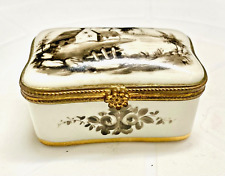 BEAUTY FRENCH LE TALLEC PARIS JEWELRY BOX CHINESE INK HAND PAINTED FIELD VIEW Ex picture