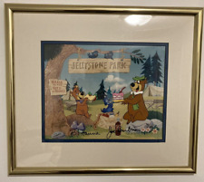 SIGNED Yogi Bear Picnic forest HANNA-BARBERA LIMITED EDITION ANIMATION CEL picture