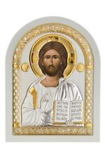 Jesus Christ Handmade Silver Orthodox Icon 60x75mm;2,4x3