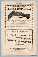 1890s-1910s Print Ad Schoverling Daly Gales 3 Barrel Hammerless Shotgun, DuPont picture