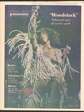 Woodstock 1969 Music Festival on cover Panorama Newspaper March 28 1970 Original picture