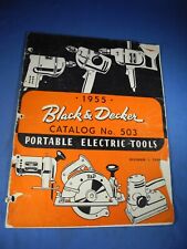 1955 Black & Decker Portable Electric Tools Catalog Vintage Original No. 503 picture