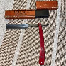 Vintage Case Red Imp #132 mm Straight Razor Made in U.S.A. by Case Very Good picture