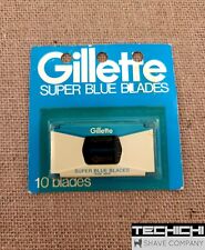 Gillette Super Blue Vintage Double Edge Razor Blades - 10ct NOS picture