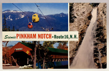 Scenic Pinkham Notch, NH New Hampshire, Vintage Banner Postcard picture