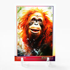 ORANGUTAN Great Ape Art Card 2024 GleeBeeCo Holographic #NGRC picture