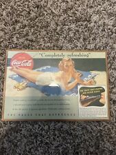 Vintage 1941 Dated WITH COA Coca-Cola framed advertisement 9 1/4” x 6 1/4” picture