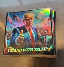RARE TRUMP STICKERS 3-D HOLOGRAPHIC REFLECTIVE HEAVY DUTY 5 YEAR WARRANTY 🇺🇸  picture