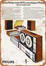 Metal Sign - 1970 Philips Audio Components - Vintage Look Reproduction picture