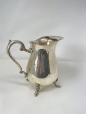 Vtg Kent Silversmiths Pitcher Ice Lip Flower Accent Feet & Handle Patina picture