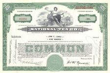 National Tea Co. - 1948-53 dated Stock Certificate - NATCO - Informally Known as picture