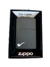 Zippo 218 Pipe Lighter, Classic Black Matte Finish Lighter Date code C 19 picture
