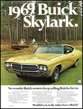 1968 Buick 1969 Skylark car forest bike riding vintage photo Print Ad (ADL11) picture