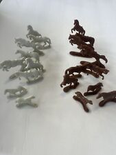 Vintage Assorted Plastic Horses Used lot Of 19 picture