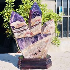 5.4lb Natural Dream Amethyst Wand Obelisk Geode Quartz Crystal Repair Healing picture