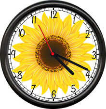 Beautiful Yellow Sunflower Sun Flower Garden Kitchen Or Camper Sign Wall Clock picture